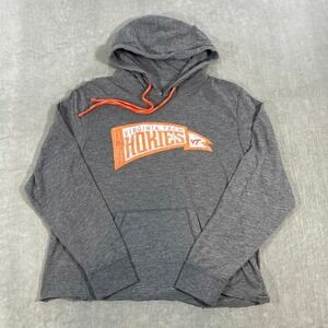 Virginia Tech Hokies Levelwear Womens Large Gray Lightweight Hoodie Sweatshirt